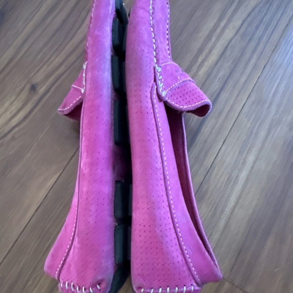 Mercanti Fiorentini Fuchsia Suede Driving Loafers Boss Babe Hot Girl Sz 11 - Picture 5 of 5